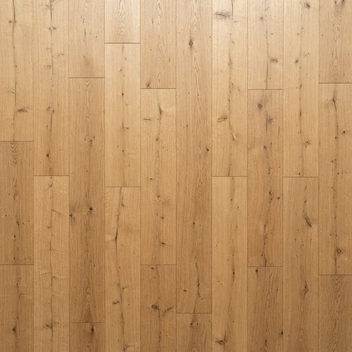 Parquet en chêne massif huilé, lames décalées
